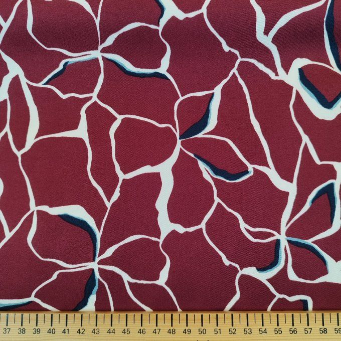 Viscose Stretch Rosella Bordeaux- par 10 cm 