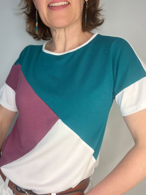 MON JOLI COFFRET- Sans Patron - " Le T-shirt Softy Color-Block" @patronsmoijecouds - Coffret  n°13