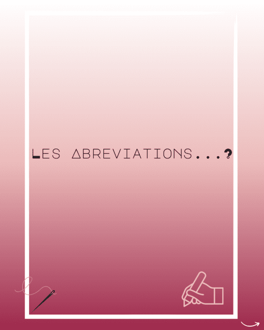 LES ABREVIATIONS