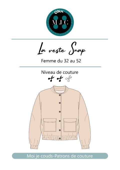 MON JOLI COFFRET- Sans Patron - " La Veste Snap" @patronsmoijecouds - Coffret  n°3 Sergé Extensible